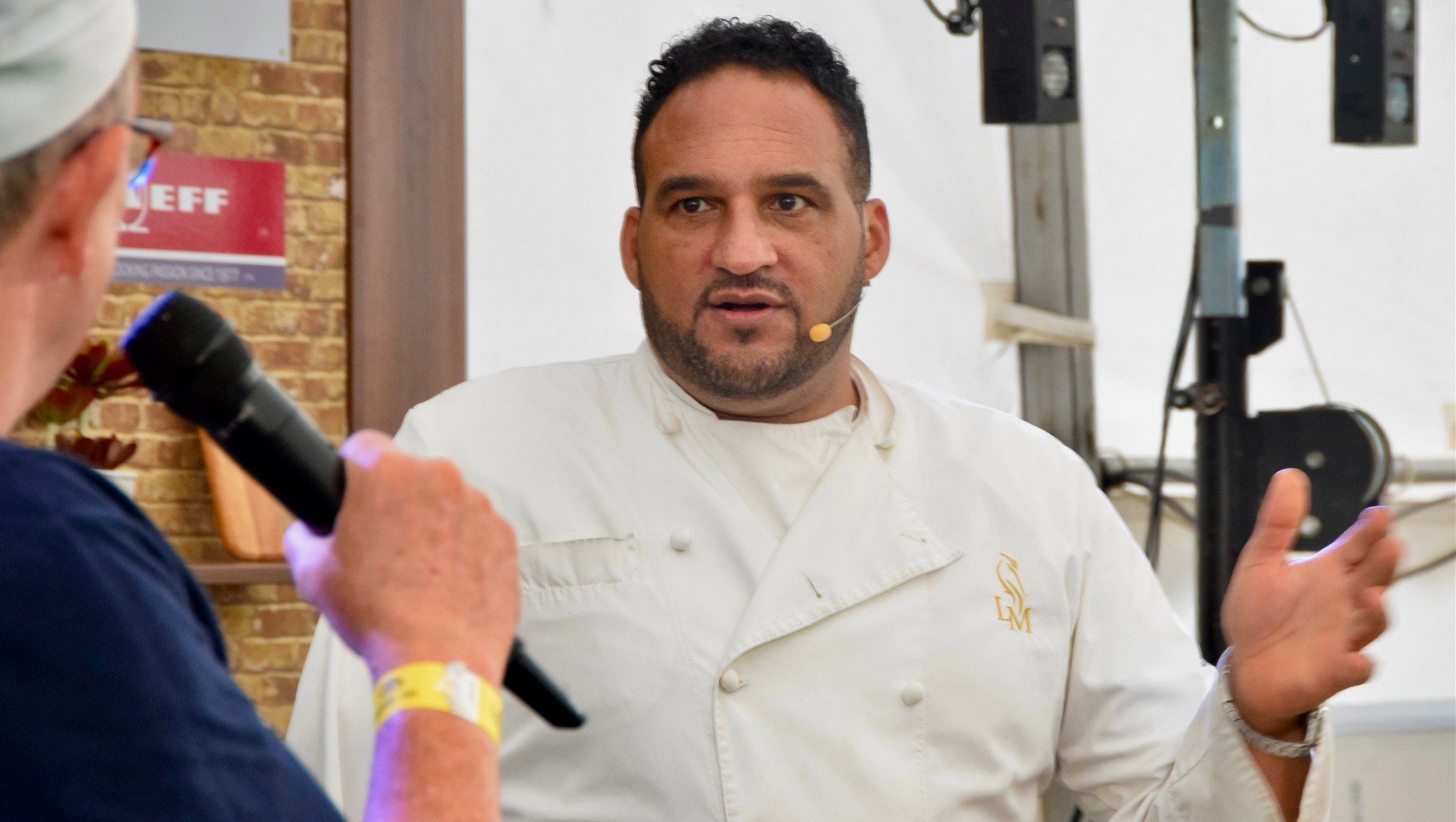 Celebrity chef demonstration at Abbfest South Devon food festival